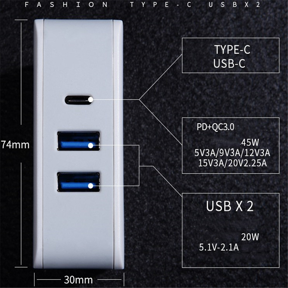68WPD Fast Charge QC3.0 Mobile Phone Multi-Port USB Laptop Charger 5V3.1A- White UK Plug 68WPD Fast Charge QC3.0 Mobile Phone Multi-Port USB Laptop Charger 5V3.1A- White UK Plug