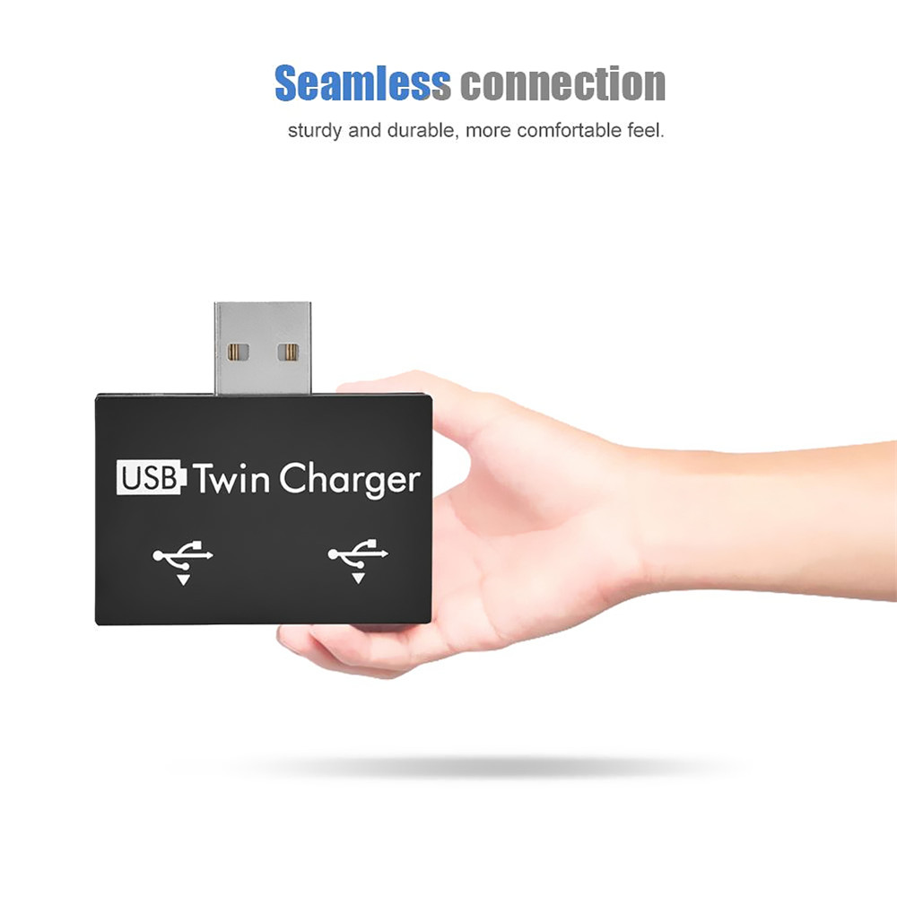 USB Twin Charger Dual 2 Port Charging Splitter Hub Adapter - White USB Twin Charger Dual 2 Port Charging Splitter Hub Adapter - White
