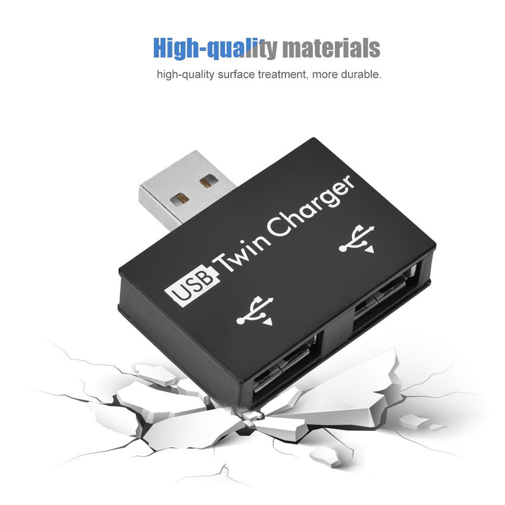 USB Twin Charger Dual 2 Port Charging Splitter Hub Adapter - White USB Twin Charger Dual 2 Port Charging Splitter Hub Adapter - White