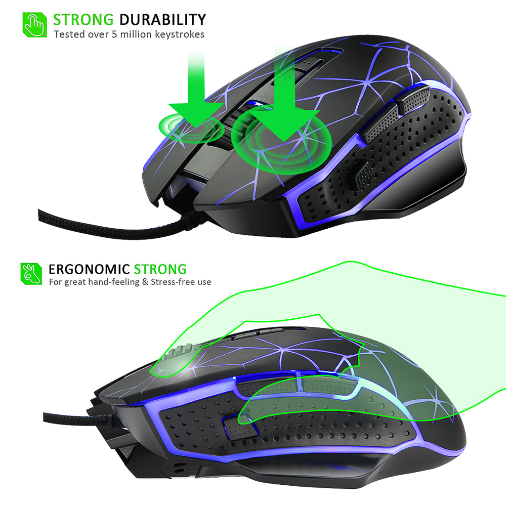 YWYT G816 Cable game mouse 8 button game mouse USB game photoelectric mouse colo- Black USB Port YWYT G816 Cable game mouse 8 button game mouse USB game photoelectric mouse colo- Black USB Port