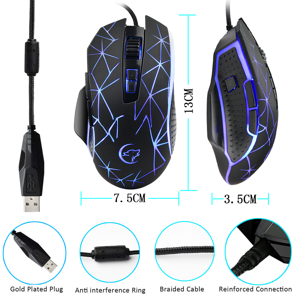 YWYT G816 Cable game mouse 8 button game mouse USB game photoelectric mouse colo- Black USB Port YWYT G816 Cable game mouse 8 button game mouse USB game photoelectric mouse colo- Black USB Port