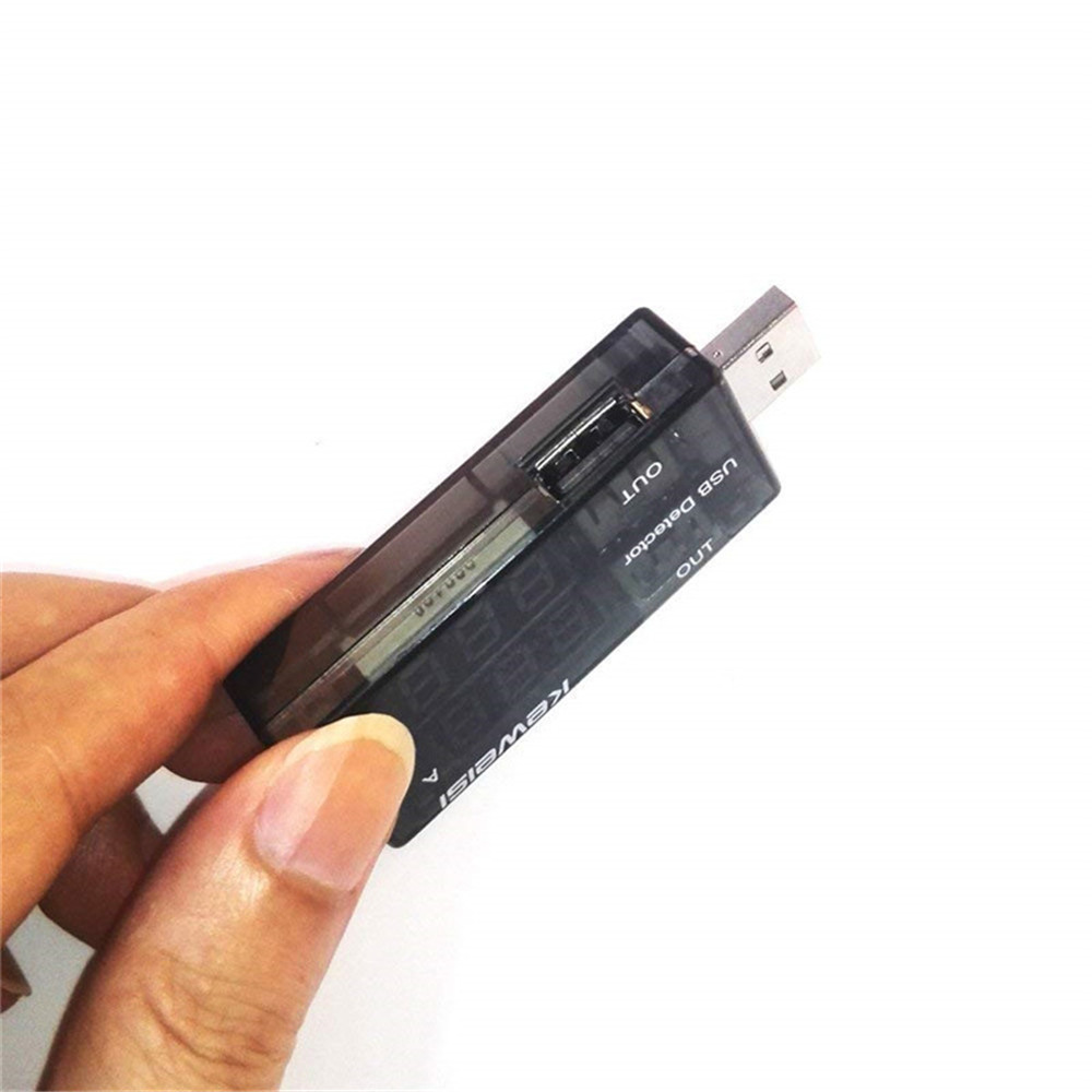 USB Detector Current Voltage 3V-9V Tester Double USB Row Shows- Black USB Detector Current Voltage 3V-9V Tester Double USB Row Shows- Black