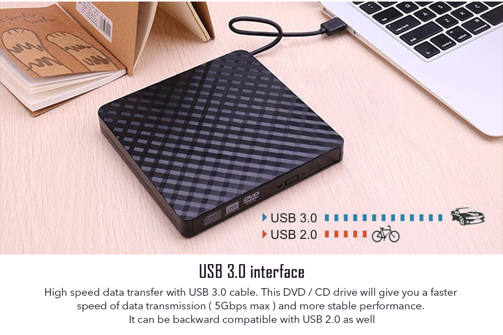 CB31005 USB 3.0 External ODD / HDD Device DVD Burner- Black CB31005 USB 3.0 External ODD / HDD Device DVD Burner- Black