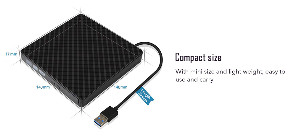 CB31005 USB 3.0 External ODD / HDD Device DVD Burner- Black CB31005 USB 3.0 External ODD / HDD Device DVD Burner- Black