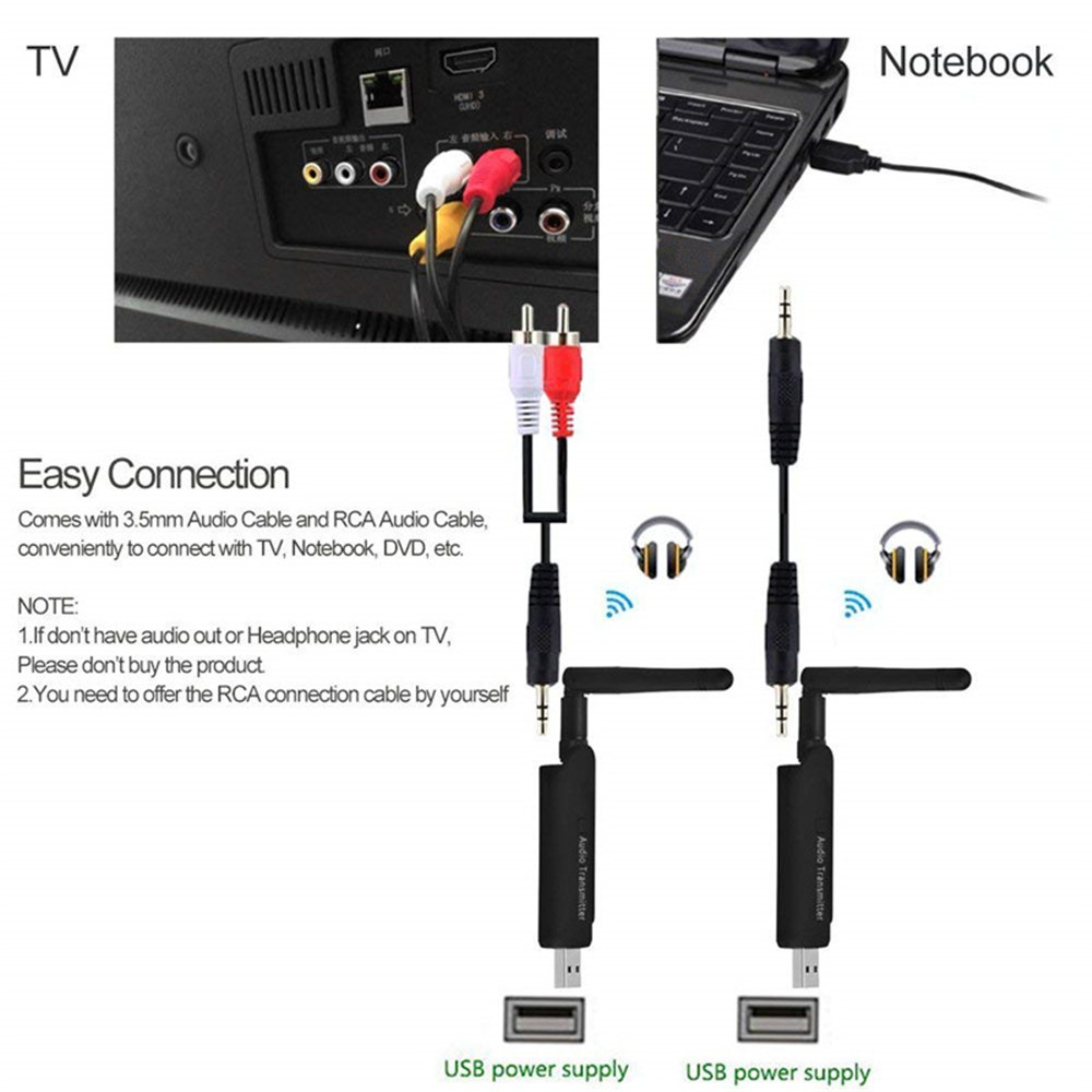 B5 Wireless Audio Transmitter Bluetooth 4.1 Adapter Music Transmitter for TV PC- Black B5 Wireless Audio Transmitter Bluetooth 4.1 Adapter Music Transmitter for TV PC- Black