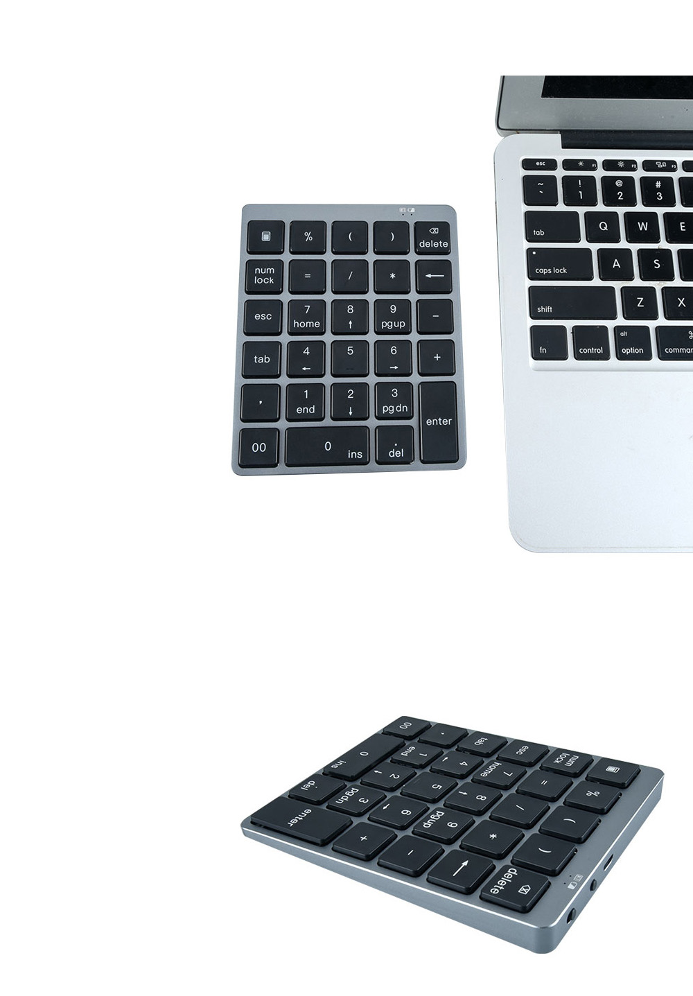 N960 Wireless 28-key Numeric Keypad Office Aluminum Bluetooth Wireless Charging Numeric Keypad Slim Mini - White N960 Wireless 28-key Numeric Keypad Office Aluminum Bluetooth Wireless Charging Numeric Keypad Slim Mini - White